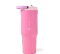 HydroJug Sport - Stainless Steel Tumbler with Straw, Vacuum Insulated, 32oz Leakproof Water Bottle, Ergonomic Design, Reusable, Dishwasher Safe, Rubber Base, Durable for Gym or Outdoors, Pink Sugar