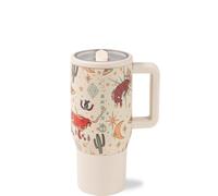 HydroJug Traveler 20oz Tumbler with Handle and Flip Straw, Cup Holder Friendly, Leak Resistant Insulated Stainless Steel Water Bottle, Reusable, Rubber Base