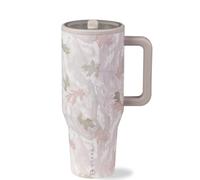 HydroJug Traveler - 32 oz Water Bottle with Handle & Flip Straw - Fits in Cup Holder, Leak Resistant Tumbler-Reusable Insulated Stainless Steel & Rubber Base - Gifts for Women & Men, Camo