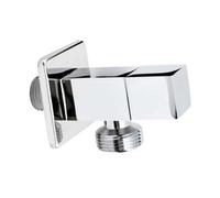 Hydroland 1/2" X 3/4" Inch Bsp Angled Ceramic Head Valve Chromed Square Shaped Tap Connector