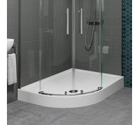 Hydrolux Raised 1200 x 800mm Offset Quadrant Shower Tray with Waste - LH Entry