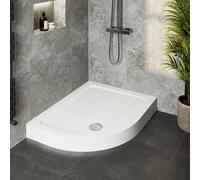 Hydrolux Raised 1200 x 800mm Offset Quadrant Shower Tray with Waste - LH Entry