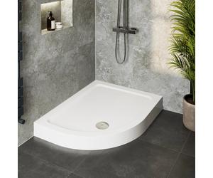 Hydrolux Raised 1200 x 800mm Offset Quadrant Shower Tray with Waste - LH Entry