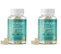 Hydrolysed Collagen Gummies with Biotin + Oral Hyaluronic Acid | Highly Absorbable with Vitamin C+E | 60 Sugar Free Natural Pineapple Flavoured Gummies (Pack of 2)