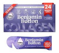 Marine Collagen Liquid Sachets - 12,000mg Hydrolysed Type 1 with Vitamin C | Skin, Hair, Nails | Blackcurrant Flavour | 24-Week Supply | Higher Absorption vs. Powder/Tablets (24 Weeks, Blackcurrant)
