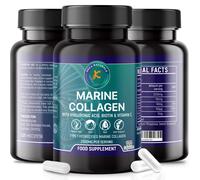 Hydrolysed Marine Collagen Peptides 2300mg - Enhanced with Hyaluronic Acid & Vitamin C - High Strength Collagen Supplements for Women and Men - 120