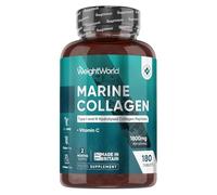 Hydrolysed Marine Collagen Tablets 1800mg - 2 Months Supply - Type I & III Peptides - with Vitamin C - 180 Tablets - Gluten-Free & Lactose-Free Collagen Supplements for Women & Men - Made in The UK