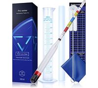 Hydrometer Test Kit, Triple Scale Alcohol Tester Hydrometer for Wine, Beer, Kombucha & Mead, Wine Making Kit, (ABV Tester, Brix, Specific Gravity Hydrometer) + Hydrometer Test Jar for Home Brewing Kit