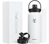 HydroPal 1.2L Stainless Steel Water Bottle, Insulated Sports Bottle with 2-in-1 Leakproof Lid, Double Walled Flask for 12 Hours Hot & 24 Hours Cold Drinks for Gym, Sports, Work, Travel