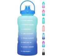 HydroPal 1 Gallon Water Bottles with Straw, 128 oz Water Bottle BPA Free Innovative 2-IN-1 Lid Gym Bottle with Times to Drink Motivational, Large for Sports Fitness Camping Water Jug （13.8X5.5 inch）