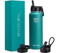HydroPal Vacuum Insulated Stainless Steel Water Bottle, 1200ml/1000ml/750ml- 2 Lids (Straw Lid and Spout Lid), 2 Straws Water Bottle for 12 Hours Hot & 24 Hours Cold Drinks, Great for Work, Travel