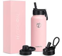 HydroPal Vacuum Insulated Stainless Steel Water Bottle, 1200ml/1000ml/750ml- 2 Lids (Straw Lid and Spout Lid), 2 Straws Water Bottle for 12 Hours Hot & 24 Hours Cold Drinks, Great for Work, Travel