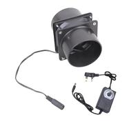 Hydroponic Air Extractor Fan 12V 0.4A with Speed Control for Grow Rooms Waterproof Bathroom Exhaust Duct Fan