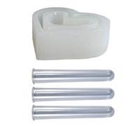 Hydroponic Flowerpot Vase Epoxy Resin Crystal Molds Heart Test Tube Flower Breeding Silicone Home Decor Silicone Mold