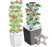 Hydroponic Growing Kit, 10L Water Tank with Pump, Ideal for Growing Herbs, Fruits, Vegetables, and Flowers, 15-Hole System