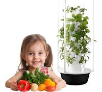 Hydroponic Growing System for Indoor Herbs, Fruits, and Vegetables - Aeroponics Kit with Hydrating Pump and LED Grow Lights