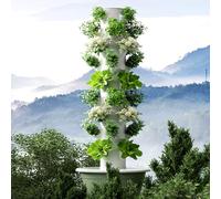 Hydroponic Growing System Kit - 20/28/36 Plant Sites, LED Grow Lights, Automatic Timer for Indoor & Outdoor Gardening, 7 Layer Vegetable Tower