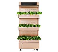 Hydroponic Growing System, Tower with 225 Plant Pods, Automatic Watering and Lighting, Touch Screen for Growing Herbs, Fruits, and Vegetables