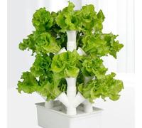 Hydroponic Growing System - Vertical Plant Tower for Indoor Outdoor Gardening - Automated Aeroponics Mini Home Herb Grow Kit