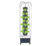 Hydroponic Growing Tower with LED Grow Lights - 8 Tiers, 40-Plant Indoor Vertical Planter System for Fruits, Vegetables & Herbs