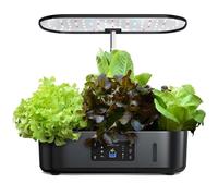 Hydroponic Herb Garden Kit - Indoor Self-Watering Planter with LED Grow Light for Year-Round Lettuce, Vegetables, and Fresh Greens - Home Kitchen Gardening