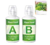 Hydroponic Liquid Plant Food A & B Nutrients,Vegetable Nutrient Solution, Indoor Plant Fertilizer for Houseplants, Hydroponics Nutrients System Accessory