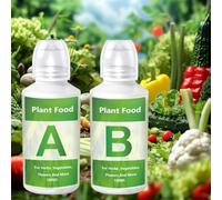 Hydroponic Nutrients A&B for Plant Growth, Hydroponic Liquid Plant Food, Fertilizer for Indoor Hydroponics Garden & Growing Vegetables, Fruits, Flowers