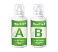 Hydroponic Nutrients A B Liquid Plant Fertilizer - Indoor Outdoor Organic Plant Food Solution | Complete Hydroponics Growth Formula for Leafy Greens Vegetables Garden System Feeding