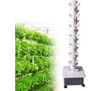 Hydroponic Tower Growing System - Indoor Vertical Gardening Kit for 45 Plant Sites - Ideal for Growing Herbs, Fruits, and Vegetables