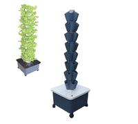 Hydroponic Tower Growing System Kit with Pump - Vertical Garden for Indoor Outdoor Plant Germination for Fruits & Vegetables, 10 Layers with 50 Plant Holes