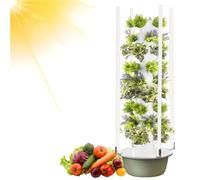 Hydroponic Tower Planter - Indoor Vertical Garden Kit with Smart Irrigation System, Durable ABS Structure for Growing Greens, Fruits, and Herbs