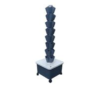 Hydroponic Tower Planting System - 10 Layers, 50 Holes for Efficient Vertical Gardening, Perfect for Indoor and Outdoor Plant Growth