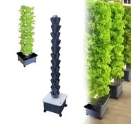 Hydroponic Tower System - Aeroponics Grow Kit with Hydration Pump, Seed Bed, and Net Pots for Indoor Gardening
