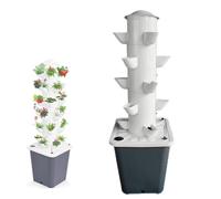Hydroponic Tower System with Mobile Water Tank and Pump for Indoor Aeroponic Gardening and Plant Enthusiast Gifts