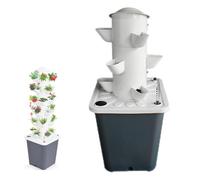 Hydroponic Tower System with Mobile Water Tank and Pump for Indoor Aeroponic Gardening and Plant Enthusiast Gifts