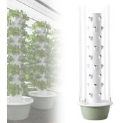 Hydroponic Tower with LED Grow Light & Pump, Vertical Garden for Growing Herbs, Fruits, & Vegetables with 36 Holes - Indoor Hydroponics System