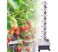 Hydroponic Vertical Garden Tower, 15-Story with 45 Holes, Hydroponic Planting System for Symbiotic Growth, Indoor and Outdoor Use