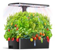 Hydroponics 12 Pod Grow System Kit Indoor Garden Hydroponics Herb Garden Kit Indoor with LED Grow Light, Smart Indoor Garden, Height