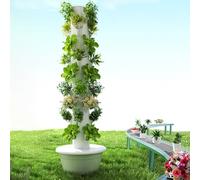 Hydroponics Garden Tower, Automatic Watering Vertical Garden Kit for Indoor Vegetables and Fruits, 9 Layers Hydroponic System