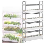 Hydroponics Growing Kit with LED Grow Light, Vertical Tower System for Herbs, Fruits, and Vegetables, Multiple Hole Options for Efficient Plant Growth