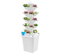 Hydroponics Growing System, 25-Pods Indoor Hydroponic Tower, Plants Germination Kit with Pump System, Vertical Hydroponic System for Gardening Lover (White)
