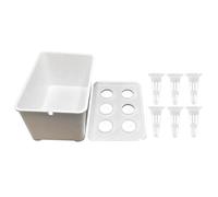 Hydroponics Growing System - 6 Hole Seedling Box Kit, Compact Water Circulation Design, Durablle Plant Growth Setup | Indoor Outdoor Gardening Kit For Flowers Fruits Balcony Greenhouse Farm Use