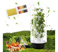 Hydroponics Growing System, Automated Aeroponics Indoor Tower Garden with LED Grow Lights, Stackable Set Kit for Leafy Greens, Melons, and Strawberries