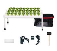Hydroponics Growing System Indoor Garden, 36 Sites 4 PVC-U Pipes 1 Layer Vertical Hydroponic Planting Equipment Kit with Water Pump Nest Basket Sponge for Fruits Vegetables Herbs
