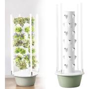 Hydroponics Growing System, Indoor Vertical Tower Garden with Automated Aeroponics and LED Grow Lights, Complete Aquaponics Herb Garden Kit