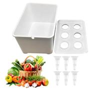 Hydroponics Growing System Kit - 6-Holes Germination System - Home Seedling Box - for Vegetables Flowers Fruits Indoor Outdoor Garden Greenhouse Farm Backyard Windowsill Balcony