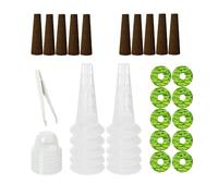 Hydroponics Growing System Kit, Auk Mini Plant Grower, Hydroponic Seed Pods for Hydroponic Accessories Garden Indoor, Includes Pod Labels, Plastic Plant Labels, Sponges, Baskets, Domes, Tweezer (10PC)