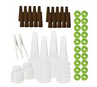 Hydroponics Growing System Kit, Auk Mini Plant Grower, Hydroponic Seed Pods for Hydroponic Accessories Garden Indoor, Includes Pod Labels, Plastic Plant Labels, Sponges, Baskets, Domes, Tweezer (20PC)