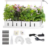 Hydroponics Growing System Kit - Smart Indoor Garden with Adjustable LED Grow Light, 8L Hydroponic System for Growing Short Tomatoes and Peppers