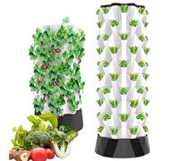 Hydroponics Growing System - Vertical Herb Garden with LED Grow Lights, Multiple Layers (48/64/80 Pots), Indoor Aquaponics Kits with Hydrating Pump